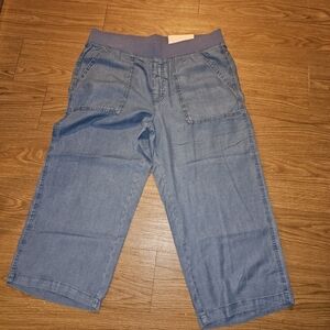 St Johns Bay Wide Leg Crop Petite Large Bottoms